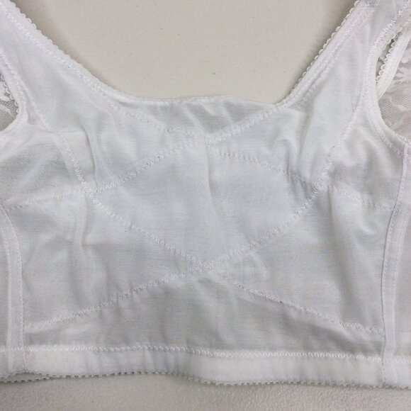 Exquisite Form FULLY® Front Close Wirefree Posture Bra with Lace 36B White - Picture 5 of 13